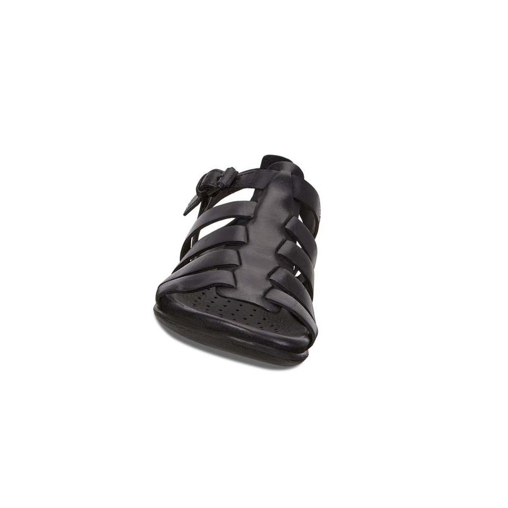 Women's Ecco Flash Flat Sandals Black | Canada 178JPQ